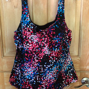 Swimsuits for All Patterned Shortini Set Size 16